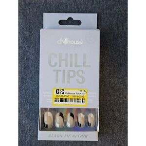Chillhouse Chill Tips Long Lasting Nail Art Manicure Press On Black Tie Affair